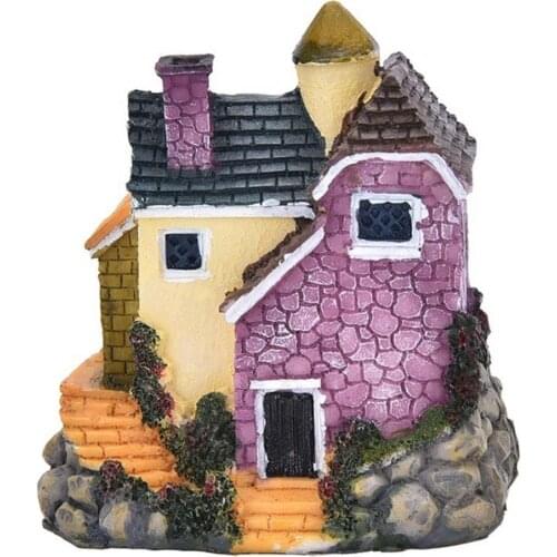 Mini Castle Fairy Garden Miniatures Castles Terrarium Figurines Garden Decoration Miniature House Villa Woodland Fairy Figurines