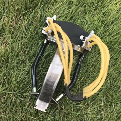 Powerful Hunting Slingshot With 2pcs Rubber Band Tubing Catapult Professional Tactical Pocket Target Shooting Sling Shot Ball