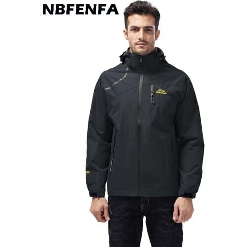 Men Jackets Windbreaker Hooded Waterproof Windproof Coats Solid Sport Outwears Fashion Men Clothing Autumn Spring Jacket LA221