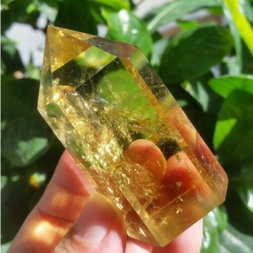 NATURAL Smoky Citrine QUARTZ CRYSTAL WAND POINT HEALING 70g