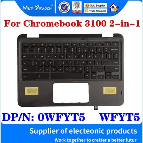 NEW original C Case Cover Top Cover For Dell Chromebook 3100 2-in-1 Laptops 11.6''Palmrest Keyboard Upper Case DP/N WFYT5 0WFYT5