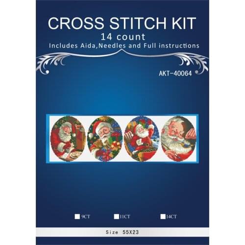 Oneroom chrismas old man Embroidery Needlework Crafts 14CT Unprinted DMC DIY Quality Cross Stitch Kits Handmade Arts Decor