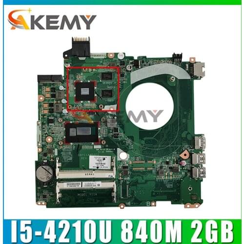 Original For HP 15-P Laptop Motherboard 766473-501 With SR1EF I5-4210U DDR3L 840M 2GB GPU DAY11AMB6E0 MB 100% Tested Fast Ship
