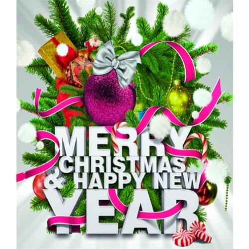 Christmas Tree Vinyl Backdrop for Photography 5x7 ft Custom Background Xmas for Family Photos Vinyl Studio Backdrops