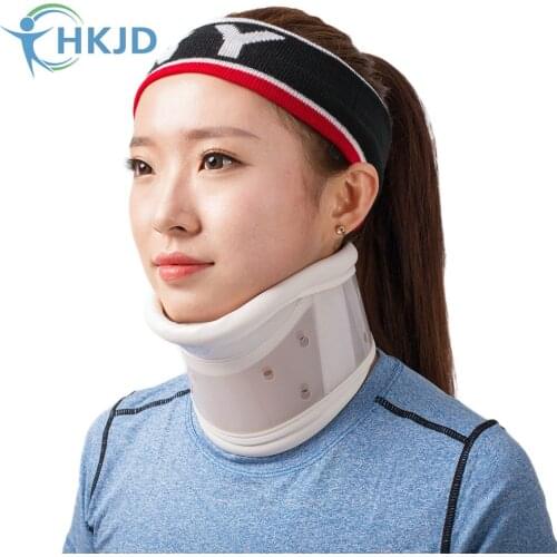 Neck Cervical Traction Collar Device Brace Support Hard Plastic for Headache Neck Pain Hight Adjustable