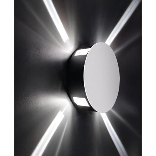 Modern metallic creative aisle round square wall lamp bedroom bedside corridor staircase hotel project LED indoor shine light