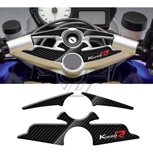 For BMW K1200R Sport Version UP To 2010 3D Carbon-look Upper Triple Yoke Defender