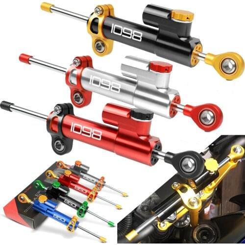 Universal Aluminum Motorcycle Damper Steering Stabilize Safety Control For Ducati 1098 S 1098/S/TRicoloR 2007 2008 2009 2010