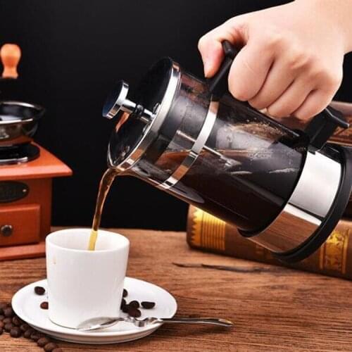 Double Stainless Steel 350ML French Press Coffee/Tea Brewer Coffee Pot Portable Household Coffee Tea Maker Kettle Teapot ZH580