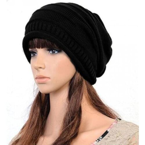 Women Knitted Hat Lady Winter Warm Comfortable Wool Beanie Outdoor Accessories Thick Bonnets Wholesale Knit Hats