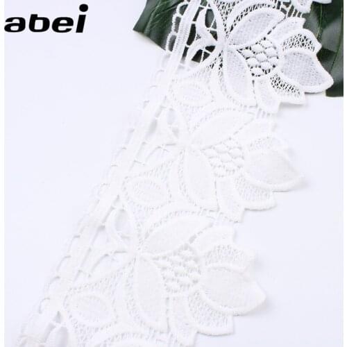 1yard 10.5cm width Water Soluble White Flower Lace DIY Sewing Dress Accessories Sofa Edge Wrapping Ribbon