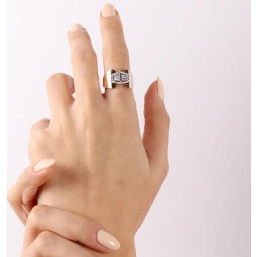 14 Carat Yellow Gold Baguette Ring Claris Duke Handy Custom Craftsmanship Gift Gold Special Occasions Design Shiny Elegant