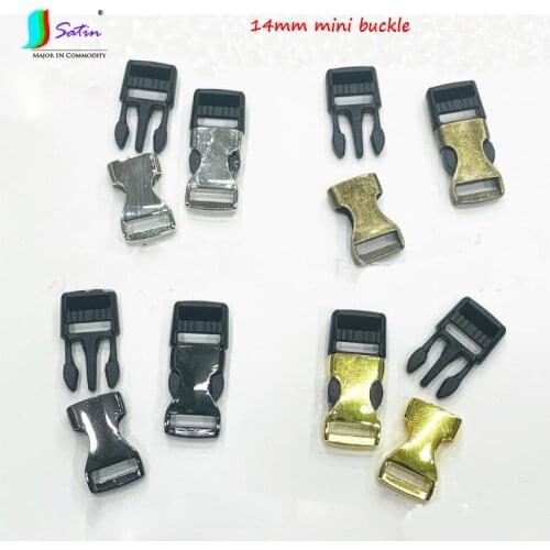 14mm Mini Piastic Side Release Buckle Curved Bracelet Dog Outdoor Sports Bag Student Bag Luggage Travel Make Doll Metal Buckle