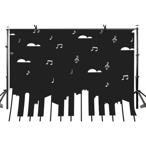 150x210cm Music Elements Backdrop Piano Black and White Keys Music Elements Photography BackgroundPhoto Screen