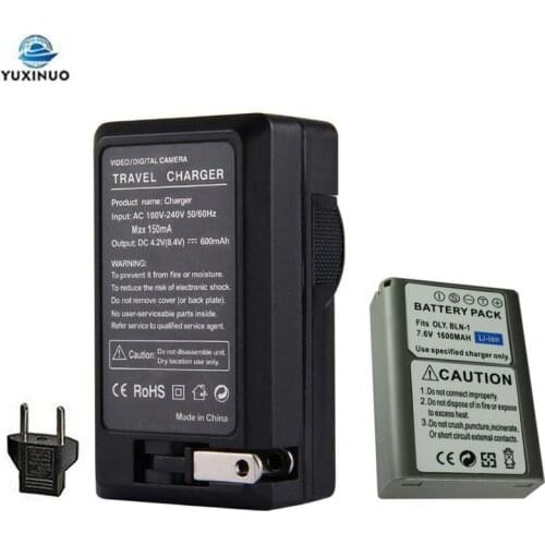 1600mAh PS-BLN1 PSBLN1 BLN-1 Camera Battery + AC Charger For OLYMPUS OM-D E-M1 EM1, Olympus Pen F, OM-D E-M5 EM5, PEN E-P5, OM-D