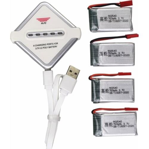 1S Lipo Battery 3.7V 750mah 25C JST Plug Connector for MJX X400 X400W X800 X300C X500 Sky Viper S1700 S1750 V2400HD V2450 S670