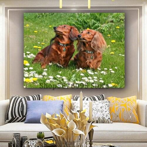 5d diy Diamond Painting Dachshund dog Diamond Embroidery animal cute pet Cross Stitch Full Square/Round Diamond stickers TT5716