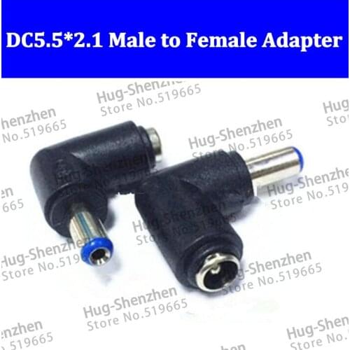 90 Degree Angled 12V DC5.5*2.1mm DC Plug Female to Male Charger Power Adapter for laptop