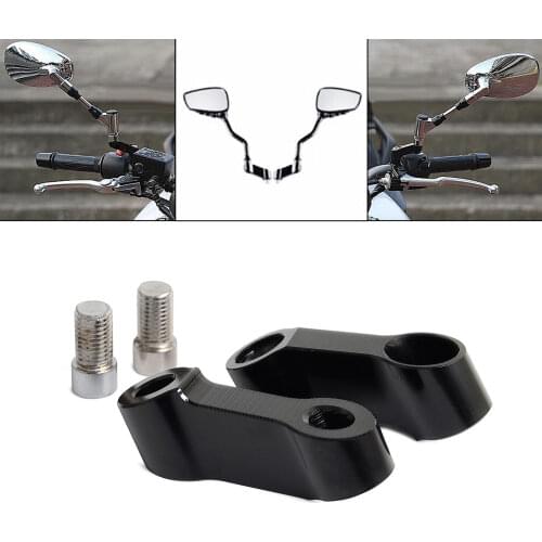 Motorcycle CNC 8mm 10mm Mirror Mount Riser Extender Adapter For Honda Yamaha MT07 MT09 MT-07 VMax Kawasaki Suzuki Scooter BMW