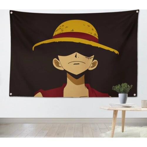 "ONE PIECE " Anime Movies Poster Scrolls Flag Bar Cafes Hotel Theme Home Decoration Banners Hanging Art Waterproof Cloth Decor