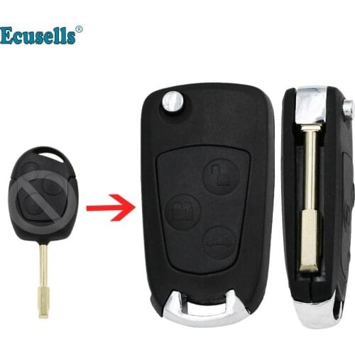 2 Button flip Remote Key Shell case cover For Ford Focus Fiesta Mondeo Transit Fusion Connect KA C-MAX S-MAX uncut FO21 blade