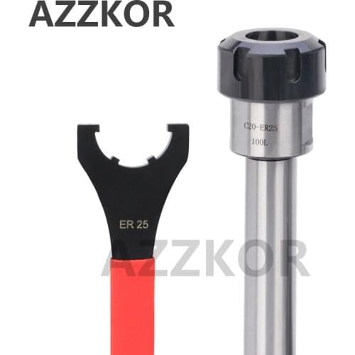 AZZKOR Straight Shank Handle Engraving Clamp Extension Milling System Collet Type UM Chuck Holder Rod Elongation Tools ER25/ER32