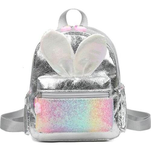 Backpack Children Kids Lovely Animal Laser Backpacks Tollder Fashion Cartoon Purse Cute Rabbit Mochilas Waterproof School Bag