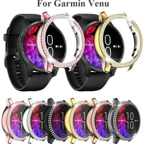 Bling Diamond Case for Garmin Venu Smart Watch Hard PC Protective Cover Shockproof High Quality Bumper Shell