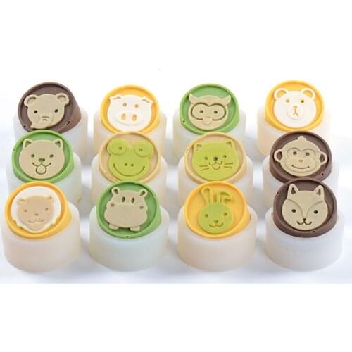 Round Silicone Soap Mold Cute Cartoon Animal Mould for Baby Soap