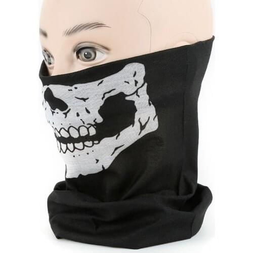Cycling Bike Skull Skeleton Headwear Bicycle Mens Cap Neck Ghost Scarf Motorcycle Bicycle Half Face Mask Cap Bike Accessories