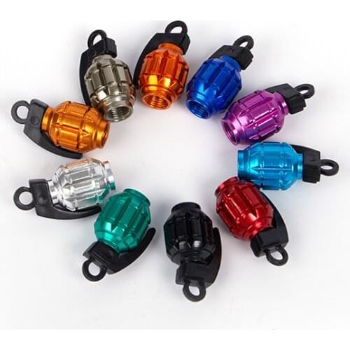 Grenad Tire Valve Caps for Car Motorcycle Bike Aluminum Valve Stem Caps Aluminum