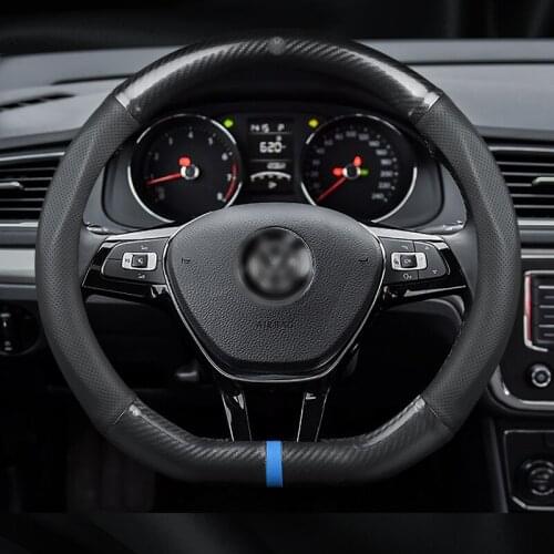 Carbon fiber Steering wheel cover set for Volkswagen Bora Sagitar LaVida Passat Tiguan Jetta Lingdu Magotan car accessories