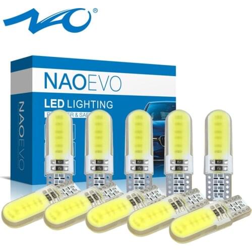 NAO t10 led bulb 10x W5W For kia car interior Light 1.7W lamp Auto 12V Clearance Reading Reverse bulb White Yellow Red Crystal