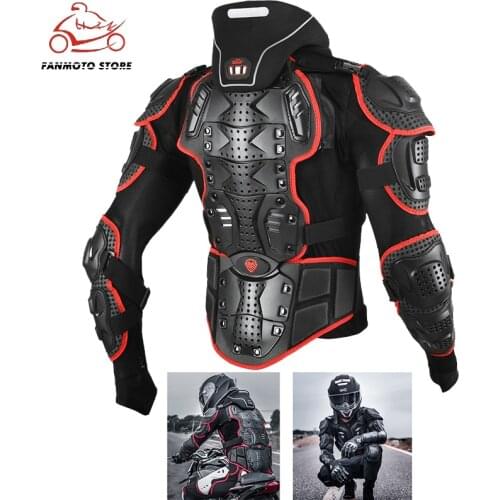 Motorcycle Body Armor Motorcycle Armor Protection Moto Racing Body Protector Jacket Motocross with Neck Protector Moto Jacket
