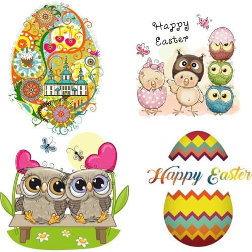 ZOTOONE Cut Cartoon Animal stickers for iron transfer clothes DIY accessory t-shirt dresses washable heat transfer