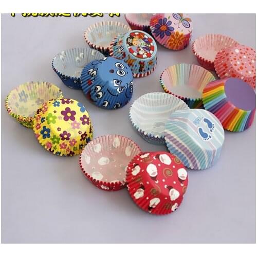 New 100pcs/lot e Silicone Muffin Cupcake Mould Case Bakeware Maker Mold Tray Baking Cup Liner Baking Molds ZW658
