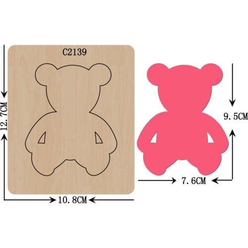 New Bear Wooden die Scrapbooking C2139 Cutting Dies