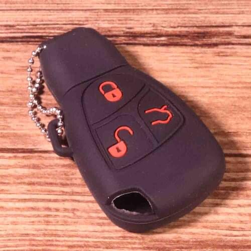 New Car Silicone Black Remote Key Case Shell Fob Cover Housing For Mercedes Benz C E G S CL ML SL CLK SLK Class ML500 ML350 C36