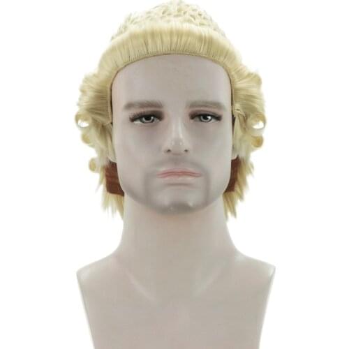 Hand-made Barrister Wig Synthetic Fiber Magistrates Mullet Hand Made Lawyer judge Wig for Formal Use in Court
