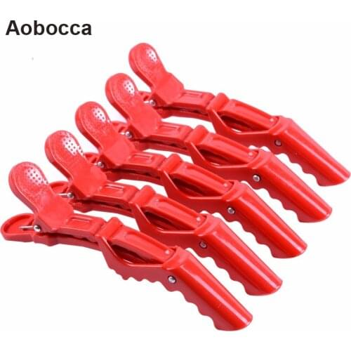 5Pcs/pack Hairdressing Clamps Claw Clip Hair Salon Plastic Crocodile Barrette Holding Hair Section Clips Grip Tool Accessories