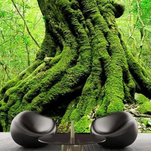 Custom Photo Wall Paper 3D European Green Forest Trees 3D Nature Landscape Bedroom Living Room Sofa Backdrop 3D Wallpaper Murals