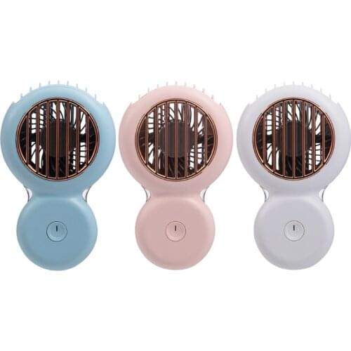 Portable Hanging Neck Fan USB Night Light 3 Speed Adjustable Air Cooler Handheld Personal Cooling for Travel Sports Office Outdo