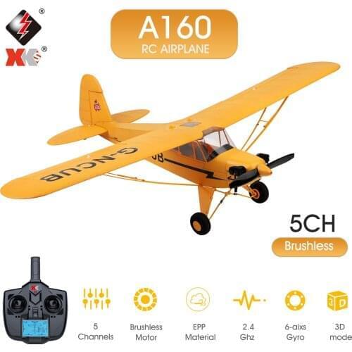 Wltoys A160 Brushless RC Airplane 650mm Wingspan 5 Channel Remote Control Airplane Stunt Flying 3D 6G Mode RC Aircraft for Adult