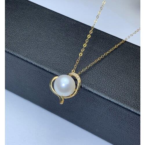 Shilovem 18k yellow gold Natural freshwater pearls pendants fine Jewelry women trendy plant no necklace gift new mymz8-8.5003zz