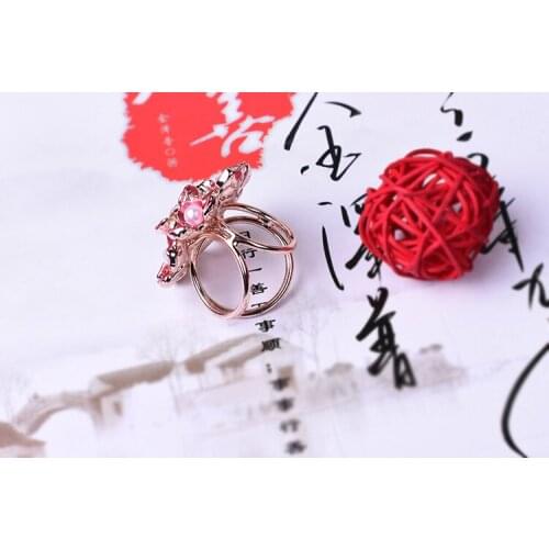 Cute Three-circle simple brooch pearl flower silk scarf buckle scarf brooch for female scarf shawl buckle dual-use wholesale