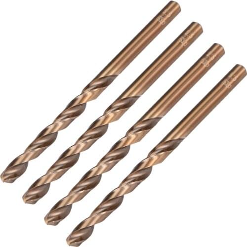 Uxcell 1/2/4/6Pcs Twist Drill HSS Bit for Steel Aluminum Alloy Champagne Tone for Stainless Steel Copper Aluminum Alloy