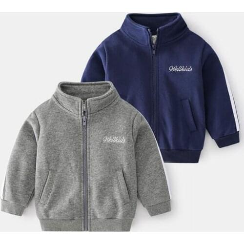 Spring Kids Baby Boys Letter Zipper Coat Clothing Autumn Casual Kids Baby Boys Long Sleeve Coat Children Boys Exercise Coats