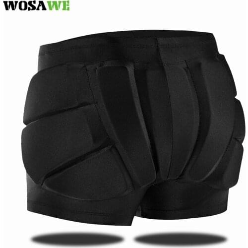 WOSAWE Adult Outdoor Sports Skiing Skating Snowboarding Shorts Hip Protective Bottom Padded Ski Padded Shorts Men Women