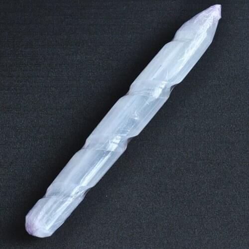 15cm Moroccan natural gypsum rod energy crystal healing stone