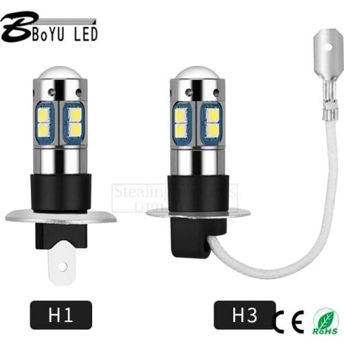 2pcs car headlights LED fog lights super bright various colors fog lights H1 H3 3030 10 beads smd car fog lights 10led fog light